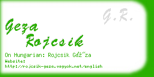 geza rojcsik business card